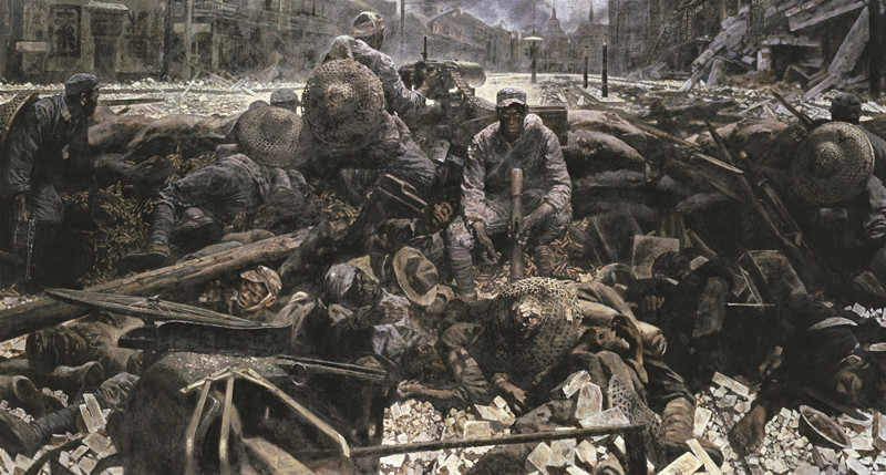 47 张绍成油画淞沪抗争——十九路军 2009年 205x380cm 中国美术馆藏_副本.jpg