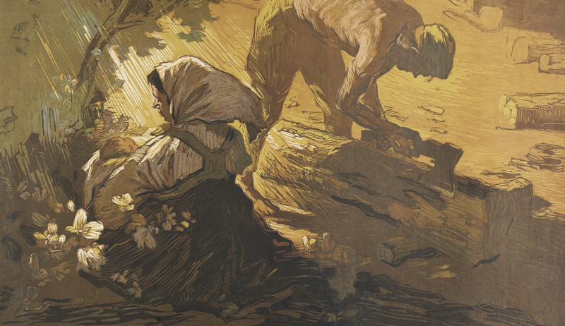 苏联斯塔罗夫版画二次大战系列·生活重新开始 1959年 43×73.6cm 中国美术馆藏(1)_副本.jpg